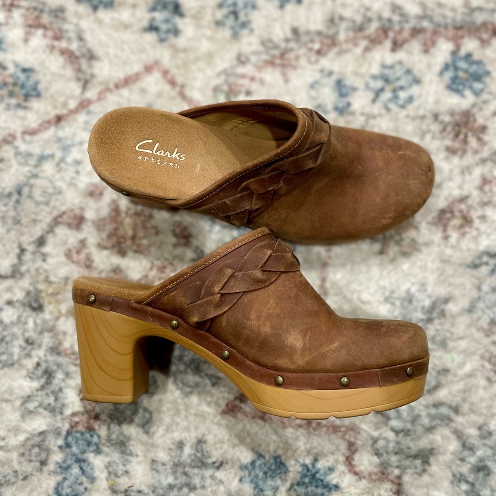 Clarks Ledella Meg Leather Clogs from the Artisan Collection